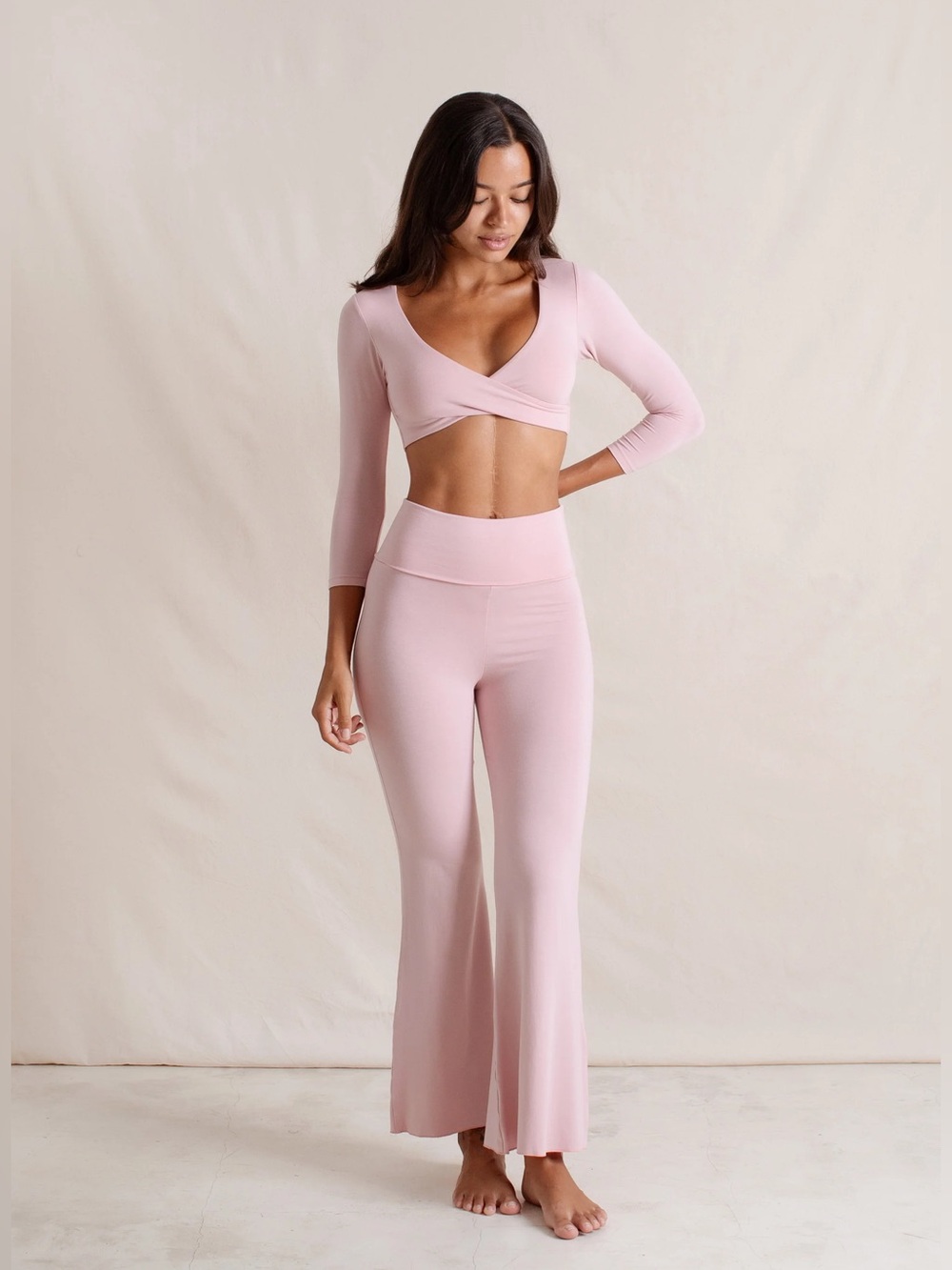 Indigo Luna Agni Twist Crop Top in Lotus